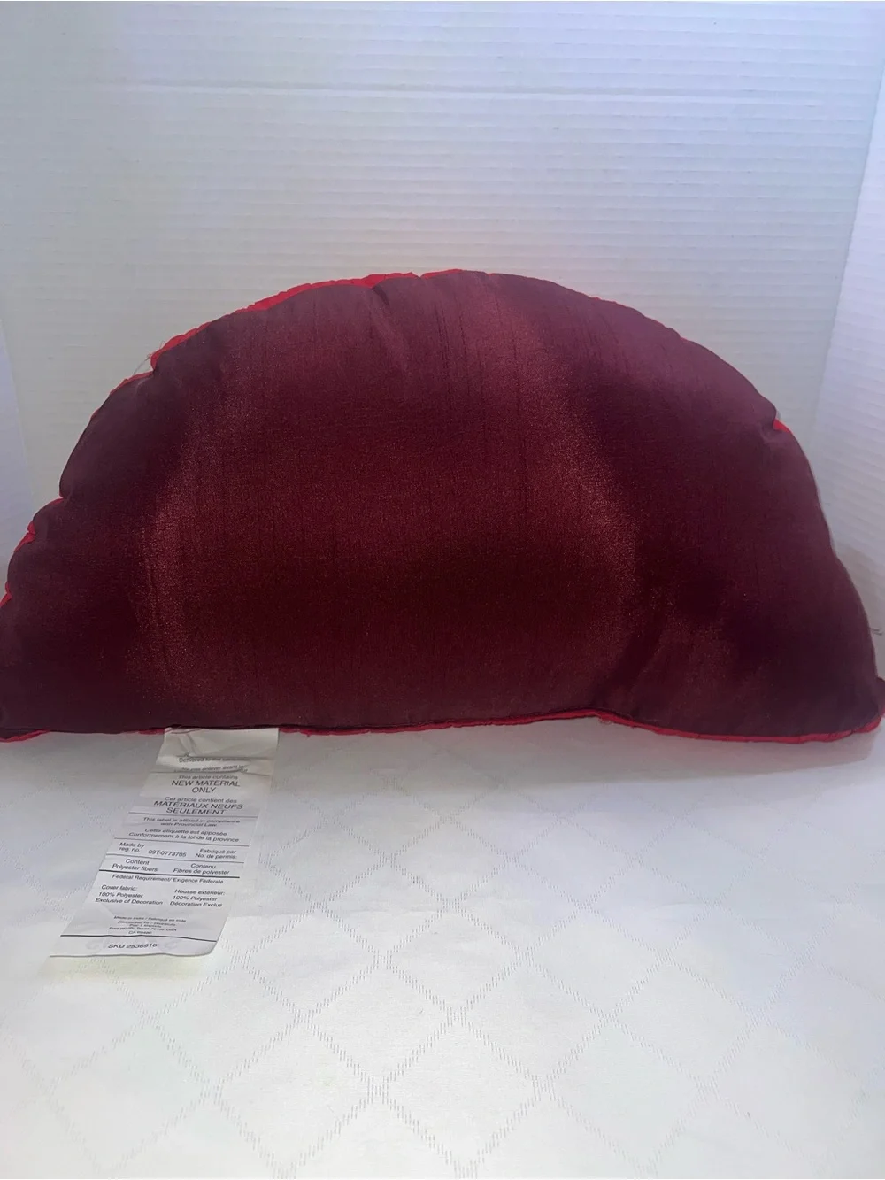 🔥🔥🔥Pier 1 Embroidered Decorative Half Moon Pillow